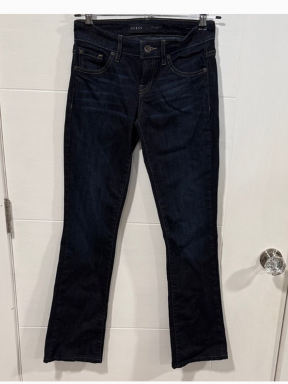 Guess Women's Deep Indigo Mid Rise Boot Cut Jeans 25
